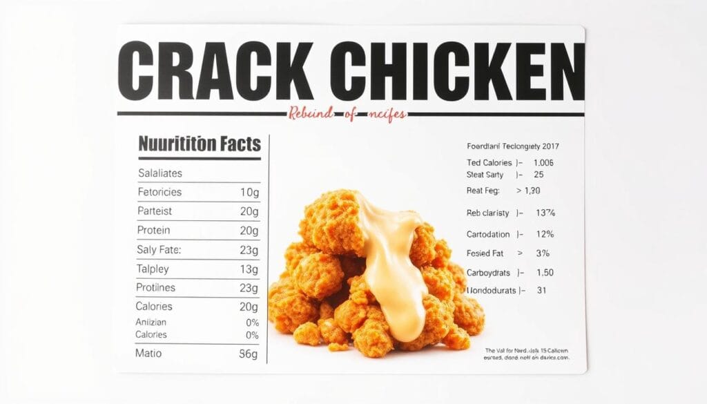 crack chicken nutritional breakdown