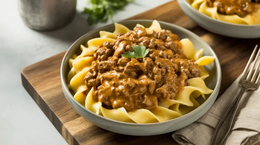 Ground Beef Stroganoff