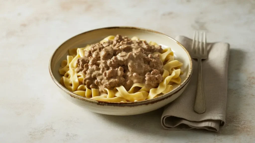 Ground Beef Stroganoff